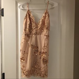 ⭐Nude/Rose Gold Sequins Dress⭐